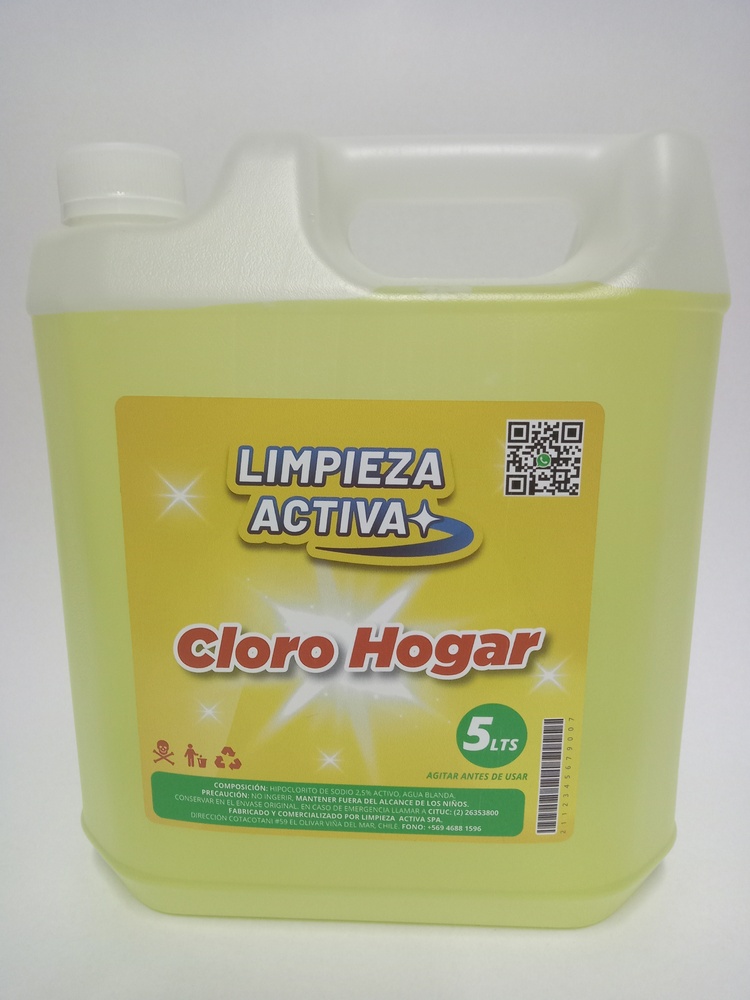 Cloro hogar 5 litros