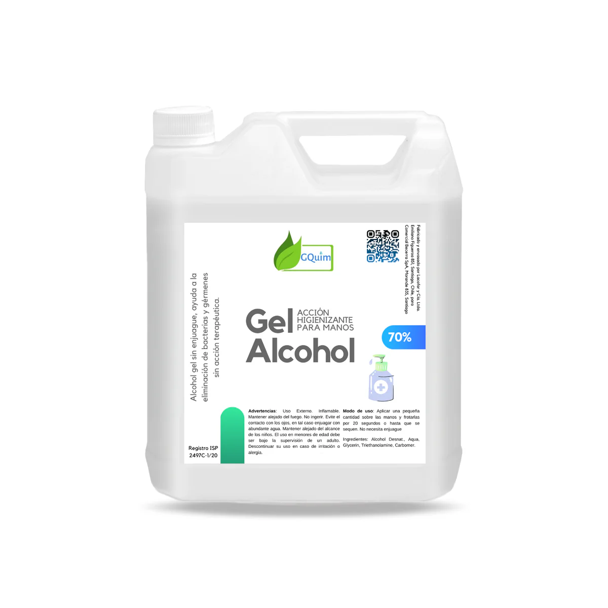Alcohol gel 70% 5 litros